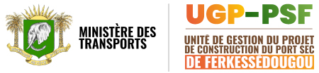 Logo de L’Unité de Gestion du Projet de construction du Port Sec de Ferkessédougou (UGP-PSF)